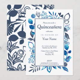 Crystal Blue Quinceañera-inbjudningar Inbjudningar