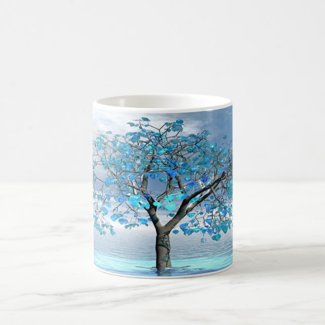 Crystal Blue Träd Kaffemugg (Center)