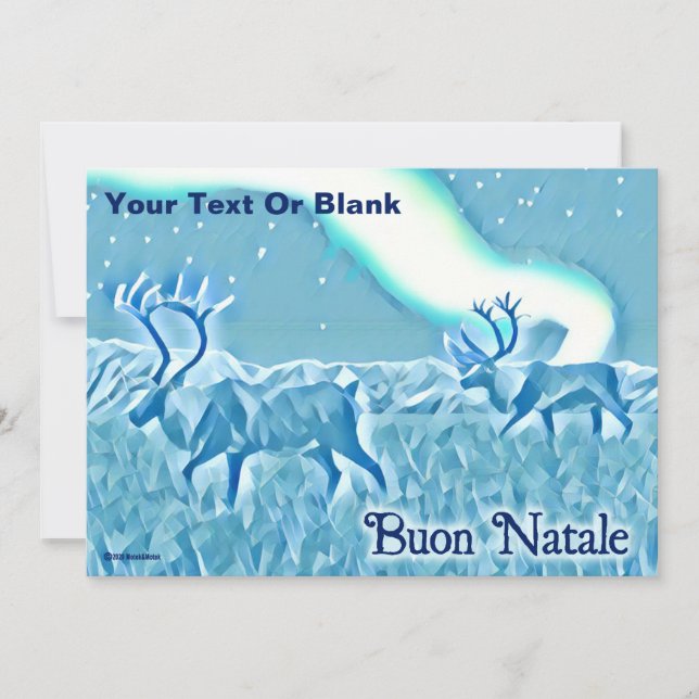 Crystal Blue Västindiou - Buon Natale Inbjudningar (Framsida)