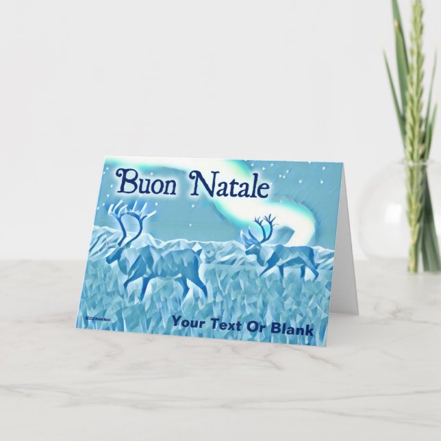 Crystal Blue Västindiou - Buon Natale Kort (Framsida)