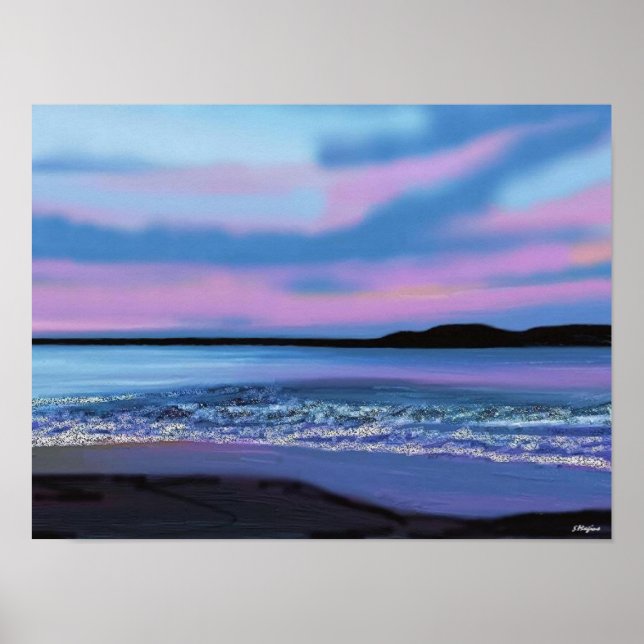 Crystal Blue Vatten Skriv ut Poster (Framsidan)