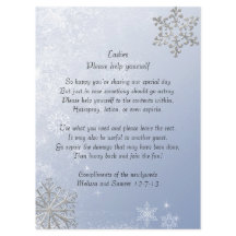 Crystal Blue Winter Snowflake Bröllop Basket