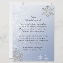 Crystal Blue Winter Snowflake Bröllop Basket