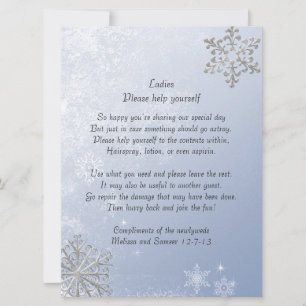 Crystal Blue Winter Snowflake Bröllop Basket