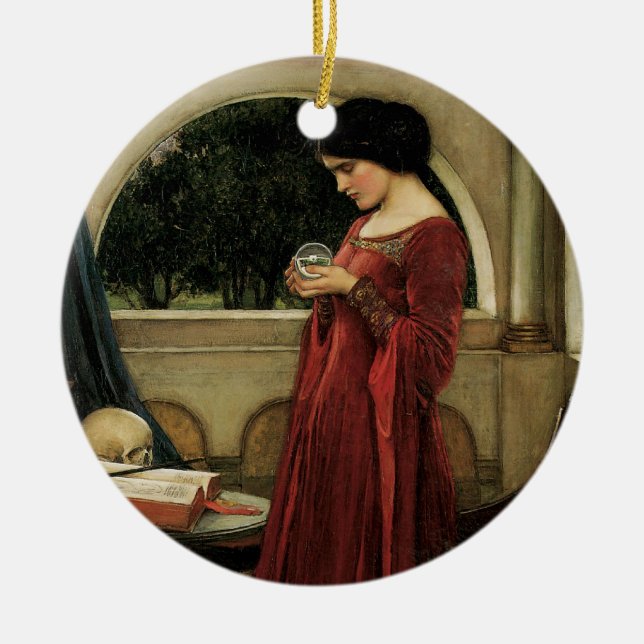 Crystal Boll av John William Waterhouse Julgransprydnad Keramik (Framsidan)