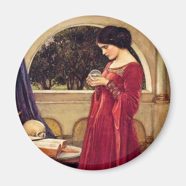 "Crystal Boll" av John William Waterhouse Magnet (Framsidan)