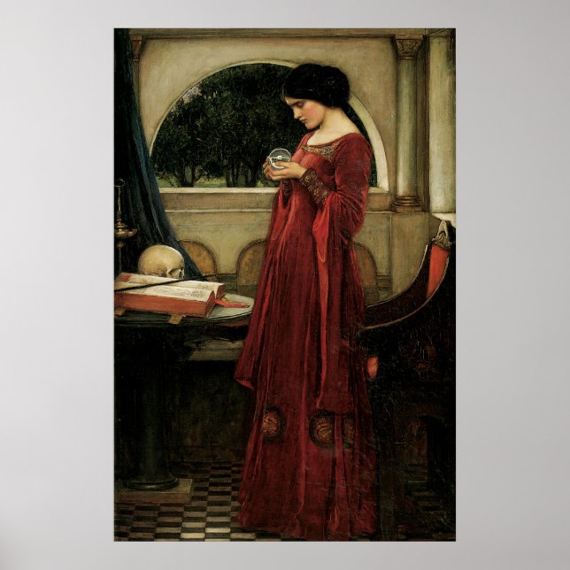 Crystal Boll av John William Waterhouse Poster (Framsidan)
