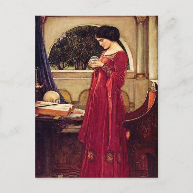 "Crystal Boll" av John William Waterhouse Vykort (Framsida)