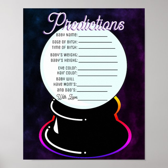 Crystal Boll Baby Predictions-spel Poster (Framsidan)
