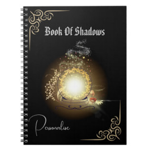 Crystal Boll Bok vid Shadows Sparkly Journal Black Anteckningsbok
