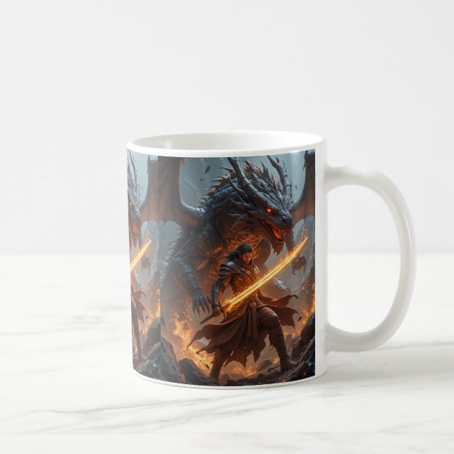 Crystal boll Dragon Sayer - Fireborn Hero Kaffemugg (Höger)