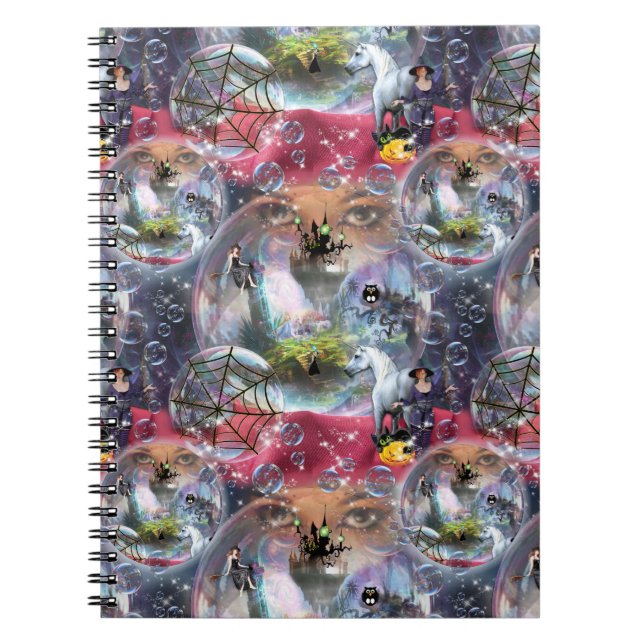 Crystal Boll Halloween Witch Anteckningsbok (Framsidan)
