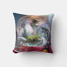 Crystal Boll Halloween Witch Dekorativ kudde