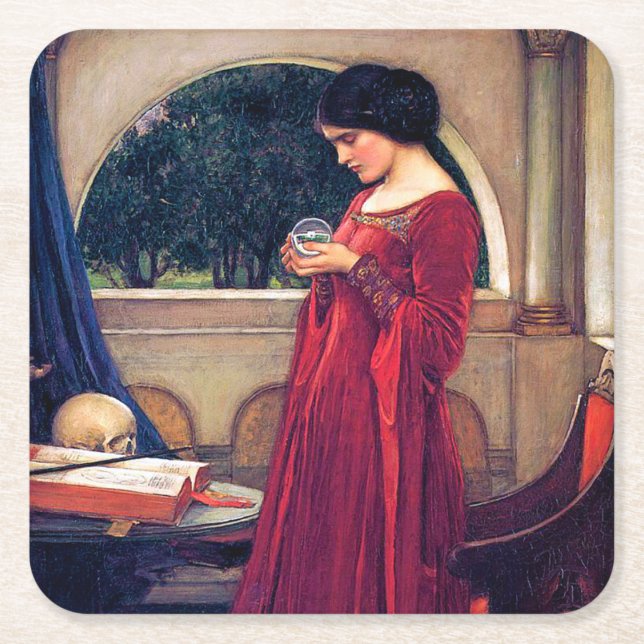 Crystal Boll, John William Waterhouse Underlägg Papper Kvadrat (Framsidan)