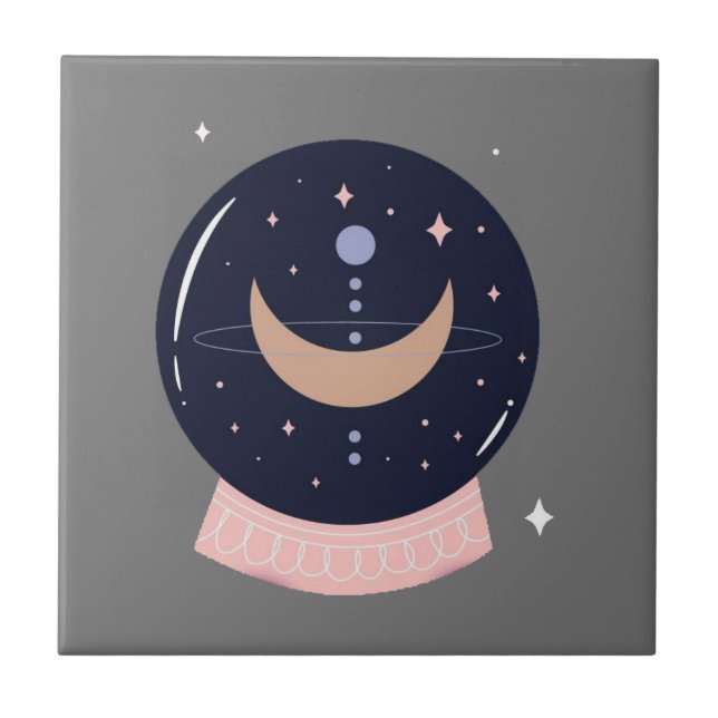 Crystal boll mystical psychic kakelplatta (Framsidan)