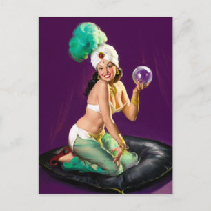 Crystal Boll Pin Up Vykort