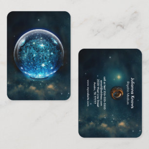 Crystal Boll Psychic Medium Tarot Reader Visitkort