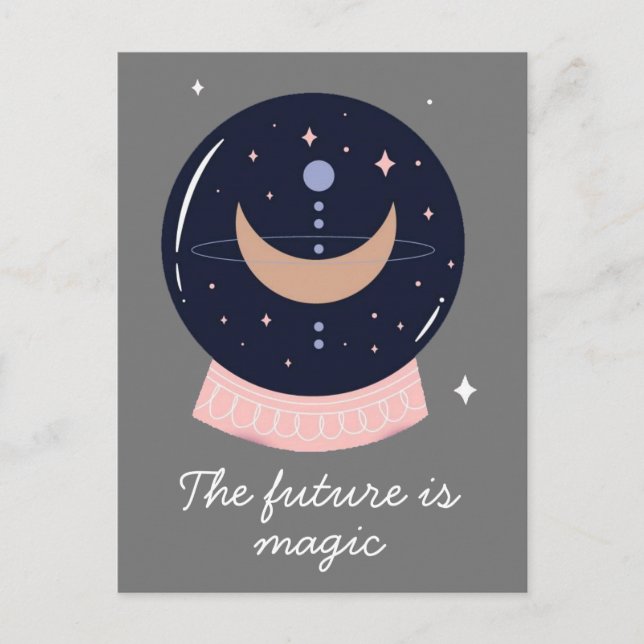 Crystal boll psychic vykort (Framsida)