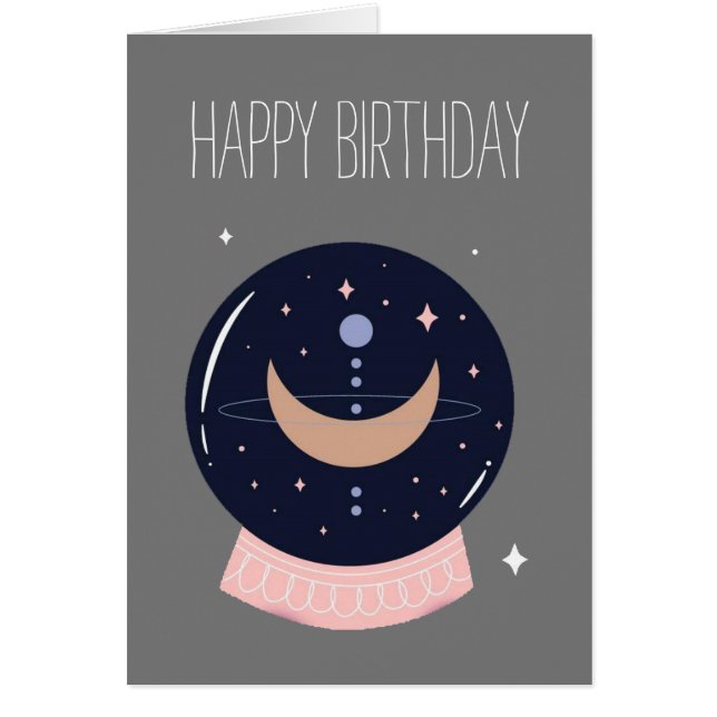 Crystal boll psykopat hälsningskort (Framsidan)