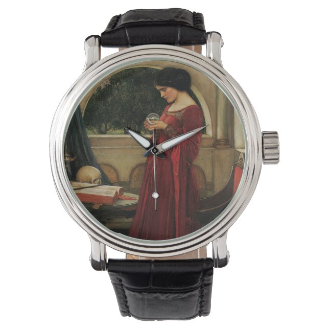Crystal Boll Woman Waterhouse Painting Armbandsur (Framsida)