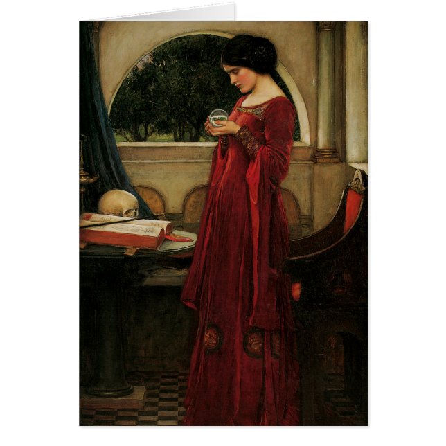 Crystal Boll Woman Waterhouse Painting Hälsningskort (Framsidan)