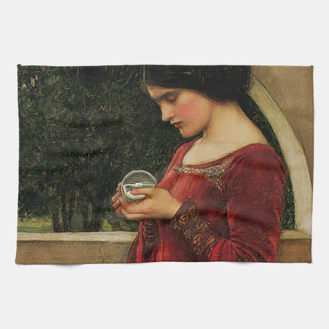Crystal Boll Woman Waterhouse Painting Kökshandduk (Horisontell)