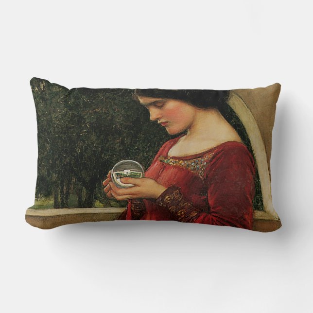 Crystal Boll Woman Waterhouse Painting Lumbarkudde (Framsida)