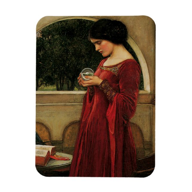 Crystal Boll Woman Waterhouse Painting Magnet (Vertikal)
