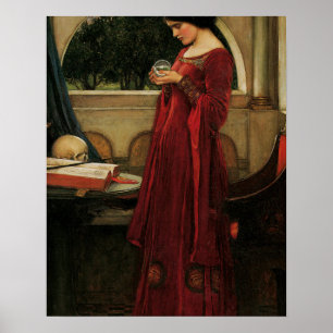 Crystal Boll Woman Waterhouse Painting Poster