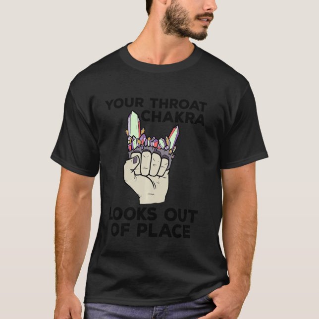 Crystal Brass Knuckles Chakra Healer Crystals Sage T Shirt (Framsida)