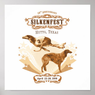 Crystal Buckey för Silkenfest logotyp affisch