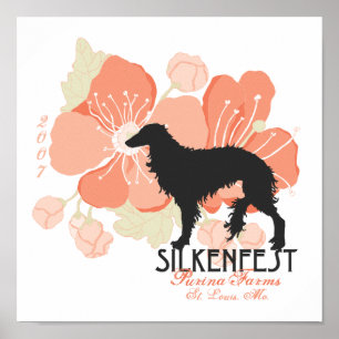 Crystal Buckey för Silkenfest logotyp affisch