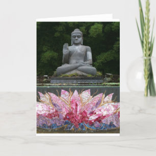 Crystal Buddha hälsningkort Kort