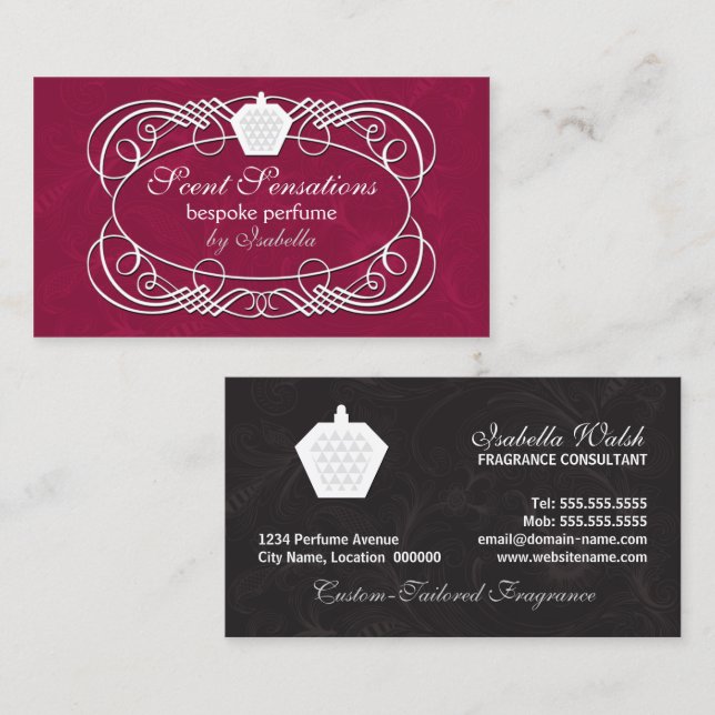 Crystal Burk Visitkort (Fram/baksida)