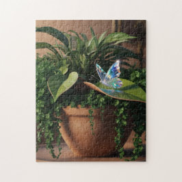 Crystal Butterfly & Greenery Puzzle Pussel