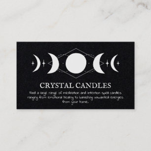 Crystal Candel Måne-stavning Visitkort