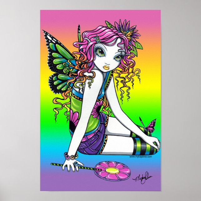 "Crystal" Candy Rainbow Butterfly Fairy Poster (Framsidan)