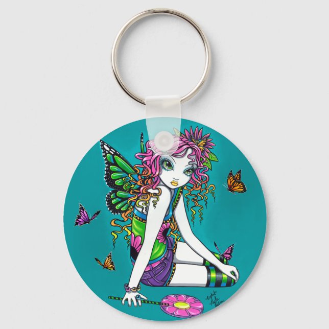 Crystal Candy Rainbow Fairy Keychain Nyckelring (Framsida)