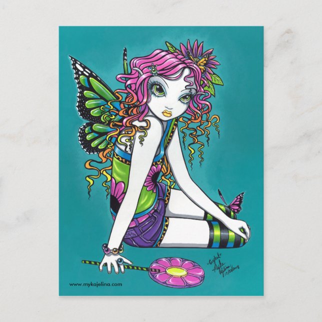 Crystal Candy Rainbow Fairy Postcard Vykort (Framsida)