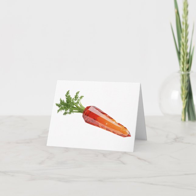 Crystal Carrot 01 - Glad påsk! Tack Kort (Framsida)