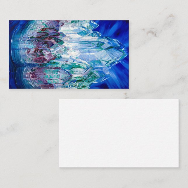 Crystal Castle in the Sea, 1914 av Wenzel Hablik Visitkort (Fram/baksida)