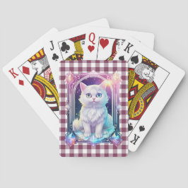 Crystal Cat Lila Black Play Cute White Kitten Casinokort