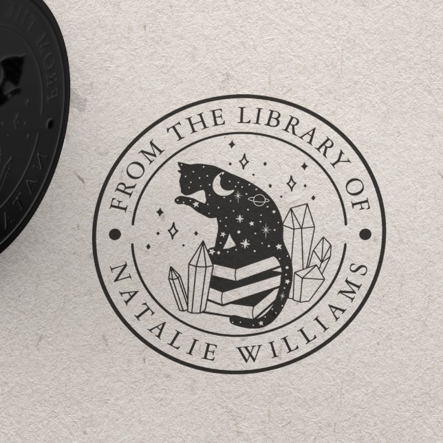 Crystal Cat Star Pencil Måne från Bibliotek Stämpel (Skapare uppladdad)