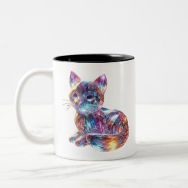 Crystal Cat Två-Tonad Mugg