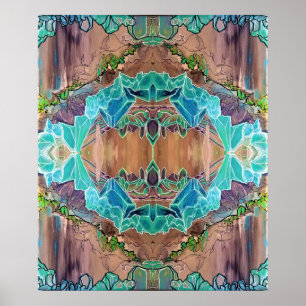 Crystal Cave-utskrift - Halvblank Poster Pappert 