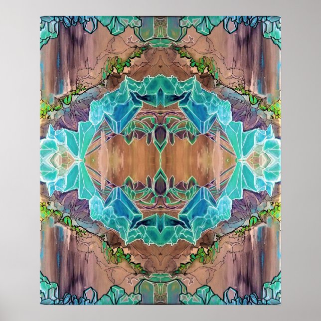 Crystal Cave-utskrift - Halvblank Poster Pappert (Framsidan)