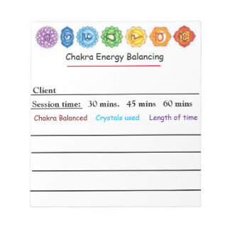 Crystal chakra-balanseringspenna anteckningsblock