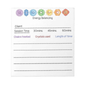Crystal Chakra Energy Balancing Anteckningsblock