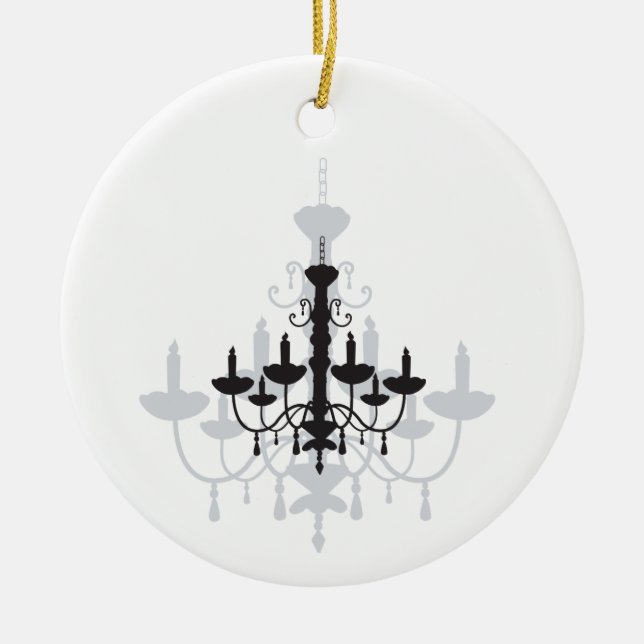 Crystal Chandelier Black Gothic and Shadow Julgransprydnad Keramik (Framsidan)