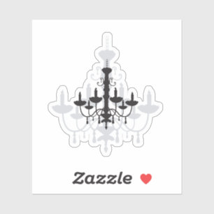 Crystal Chandelier Black Gothic and Shadow Klistermärken